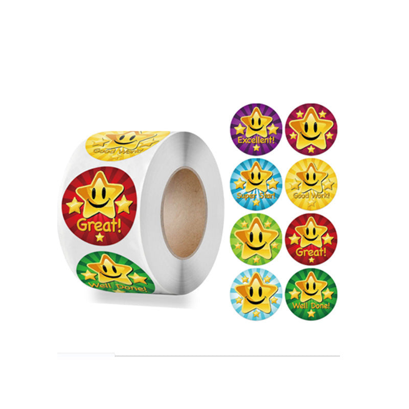 Cute Self-adhesive Roll Sticker Label