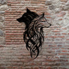 2pcs Wolf Metal Wall Decor, Black And White Dual Wolf Head, Wilderness Hanging Decoration, Iron Material for Living Room, Office, Bedroom Entrance, Farmhouse Decor, Housewarming, Modern Home Metal Wall Decor, Christmas, Unique Birthday Gift