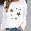 Women's Fashion Casual Round Neck Geometric Pattern Printed Sports Sweater