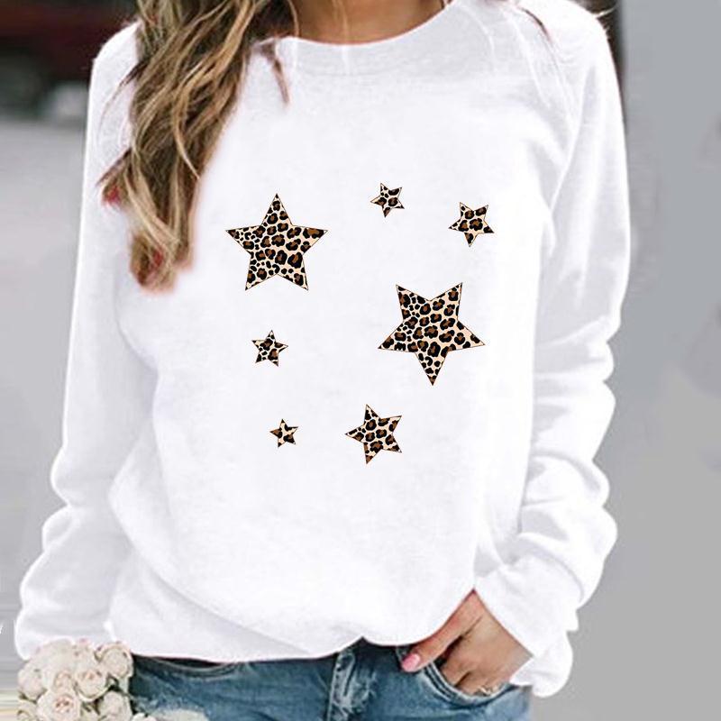 Women's Fashion Casual Round Neck Geometric Pattern Printed Sports Sweater