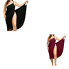 Stitching Solid Color  Beach Dress Suspender One-piece Skirt