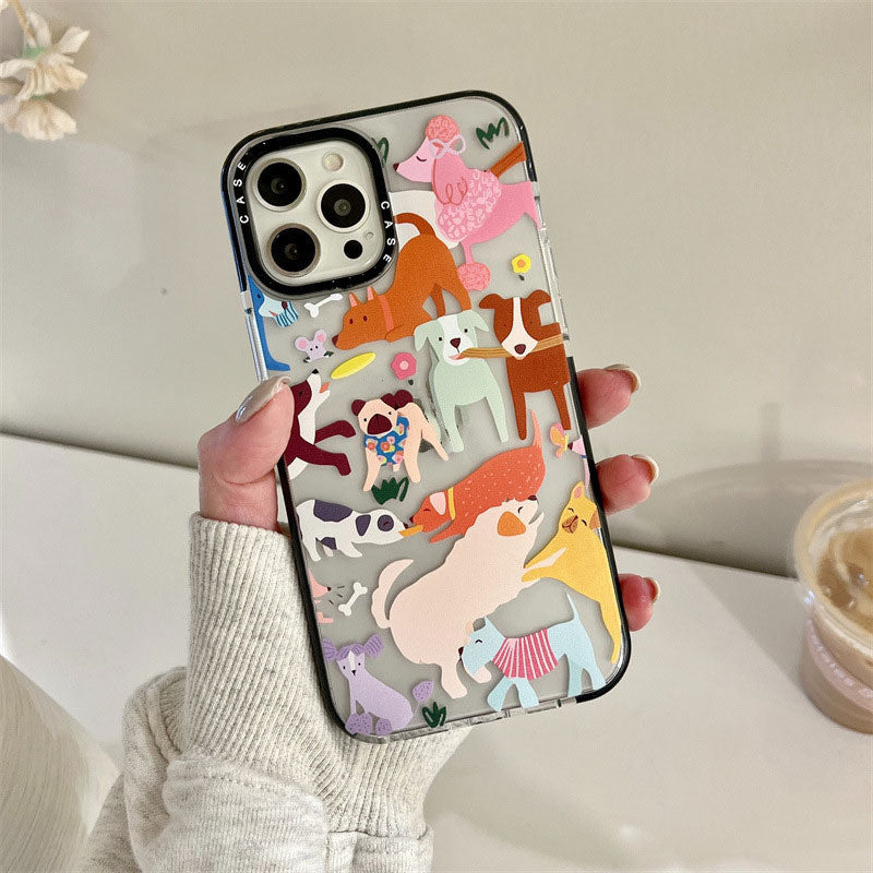 Cartoon Leisure Puppy Dog Phone Case Shatterproof