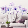 1pc Purple Plant Flower Pattern Self-Adhesive Removable Wall Sticker for Bedroom Entryway Living Room Porch Home Decoration