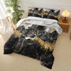 Marble Comforter Set, Black Golden Marble Quilt Set, Watercolor Marble Print Duvet, Cute Cat Quilt Set, Pet Cat Fluffy Bedding Set, Cat And Marble Pattern Bedding Set, Animals Comforter Set