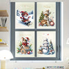 Festive Christmas Wall Stickers: Contemporary Design, Reusable, Self-Adhesive, Suitable for Glass Surfaces