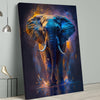 1pc, Framed, Colourful Animal Canvas Wall Art, Modern Colour Elephant Poster Print, Home Wall Art Decorative Paintings For Living Room Bedroom Hallway Decoration, 11.8*15.7 Inches, Direct Hanging