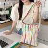 Rainbow Stripe Shoulder Bag For Women
