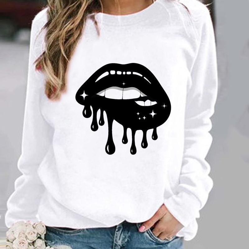 Women's Fashion Casual Round Neck Geometric Pattern Printed Sports Sweater