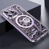 Gold Plated Transparent Magnetic Wireless Charger Mobile Phone Case