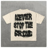 Hip Hop Pattern Printed T-shirt Large Profile Gothic Top