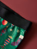 2pcs Men's Christmas-Themed Long Boxer Briefs - Soft, Breathable & Comfortable Polyester Blend Underwear with Festive Prints