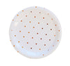 Hot Rose Gold Hexagonal Striped Paper Plate Paper Cup