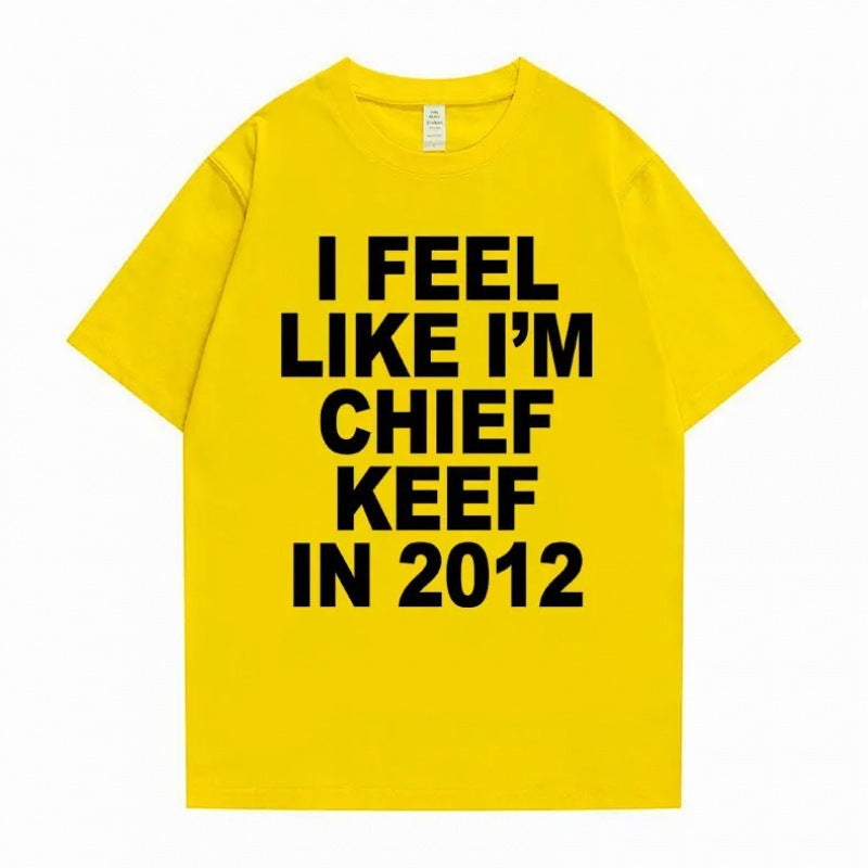 Men's Printed Cotton Short-sleeved T-shirt