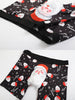 Men'S Christmas Boxer Briefs - Santa Claus & Snowman Print - 95% Polyester 5% Elastane High Stretch Knit Fabric - Breathable Comfortable Fashionable - Holiday Novelty Underwear (Pack of 1)