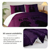 3pcs King and Queen Black Cat Galaxy Comforter Set, Purple - Soft, Breathable, Allergen-Free Polyester Bedding with Digital Print, Modern Fashion Home Dorm Decor, Includes 1 Comforter and 2 Pillow Cases