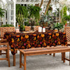 Thanksgiving Delight: Autumn Harvest Round Tablecloth - Stain & Waterproof with Pumpkin and Leaves Design, Perfect for Holiday Dining