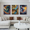 3pcs 15.7*23.6in/40cm*60cm Frameless Modern Watercolor Hummingbird Wall Art Canvas Painting Art for Living Room Cuadros Decor No Frame