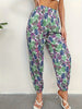 Allover Print Fitted Bottom Pants, Vacation Style Loose Pants For Spring & Summer, Women's Clothing