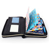 A6 Loose-leaf Binder Journal Book Zipper Bag Leather Wallet