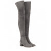 Flat Boots Over The Knee Boots Gray Women's Boots High Boots