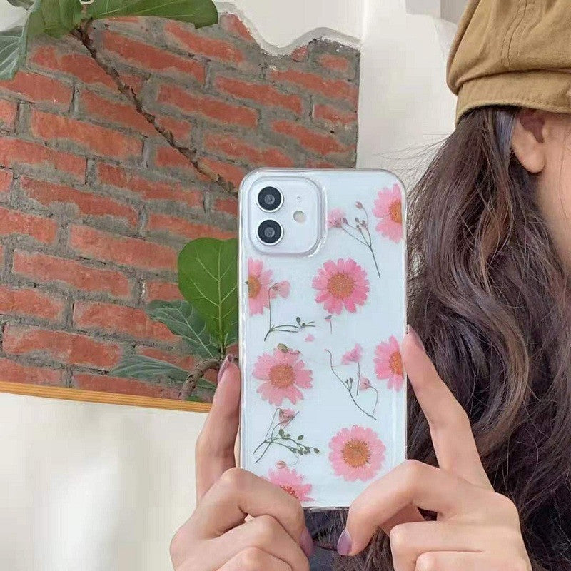 Epoxy Daisy Immortal Flower IPhone13Pro Mobile Phone Case Suitable
