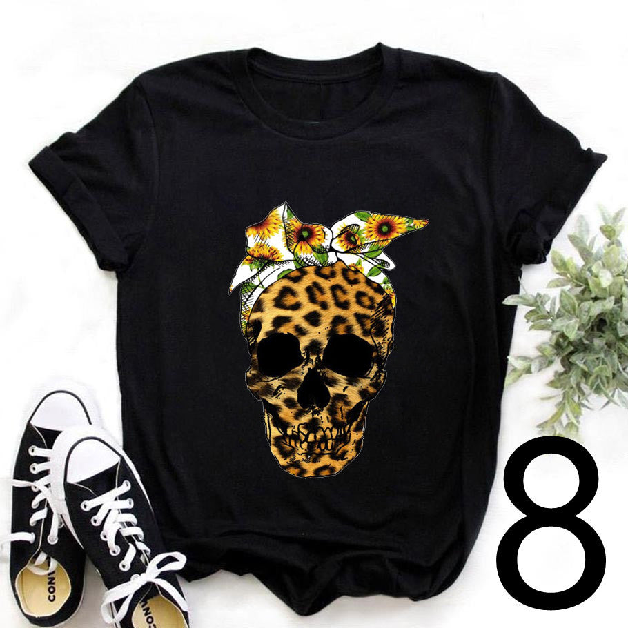 Women's Printed Loose Bottoming Shirt Top