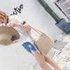 Bag straw woven fashion women shoulder tote handmade bag summer leisure ladies knitting handbag Feminine beach bags bolsos mujer