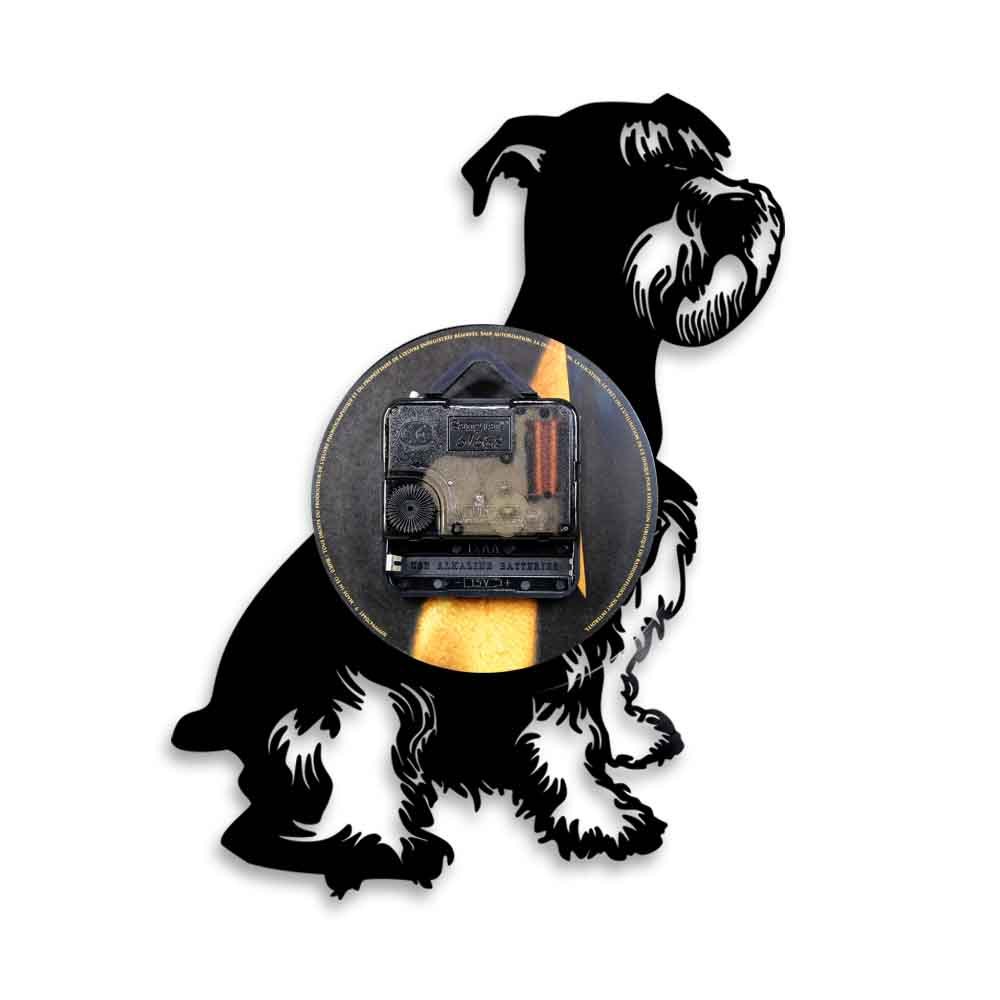 Dog vinyl record wall clock