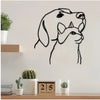 Kitten Puppy Line Metal Iron Art Silhouette