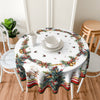 Christmas Holiday Polyester Tablecloth, Festive Dining Decor, Dirt-Resistant, No Feathers, Electricity-Free, for Seasonal Party Atmosphere