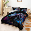 3Pcs Modern Fashion Polyester Comforter Set (1 * Comforter + 2 * Pillowcases, Pillow Core Not Included), Art Horse Butterfly Floral Print Bedding Set, Soft And Comfortable Skin-friendly Comforter For Bedroom, Guest Room.