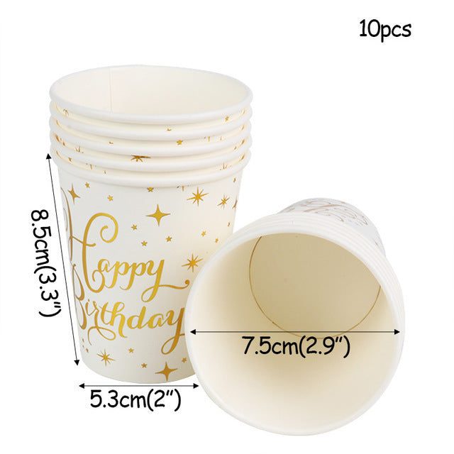 Paper Cup Paper Plate Napkin Knife Fork Spoon