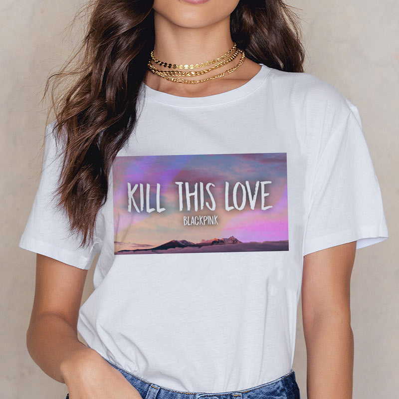 Printed short sleeve T-shirt for men and women