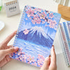 1pc Romantic Oil Painting Style Writing Notebook, Fresh Dual Coil 360 Degree Flip Portable A5 Notebook, Suitable for Birthdays, Weddings, Christmas, Valentine'S Day, Graduation Season, School Start Season Gifts