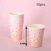 Gold dotted paper cup with foundation