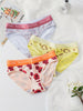 3pcs Color Block Printed Briefs, Sexy Comfy Breathable Stretchy Intimates Panties, Women's Lingerie & Underwear