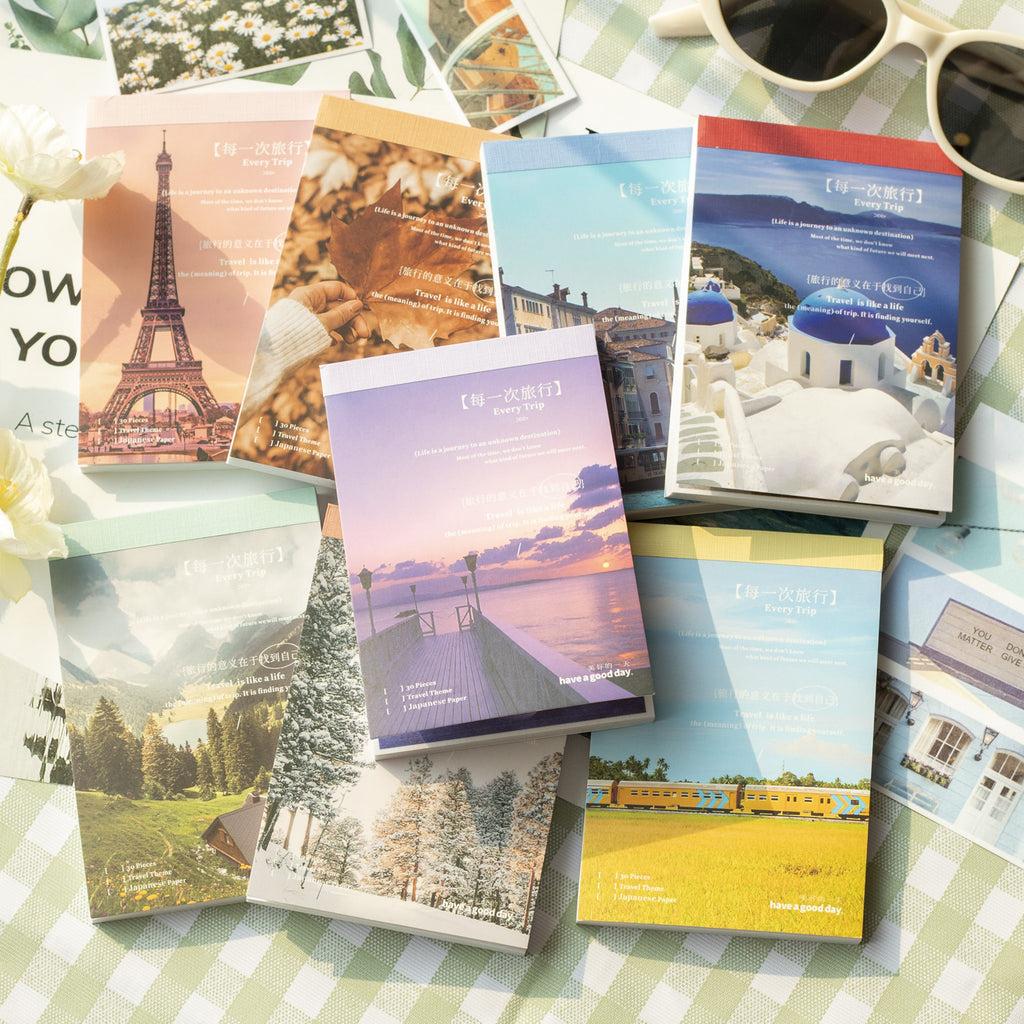 Each Trip Series Travel Theme Journal Decorative Source Material