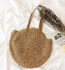 Round Straw Bags Women Summer Rattan Bag Handmade Woven Beach Cross Body Bag