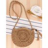 Straw bow crossbody woven bag