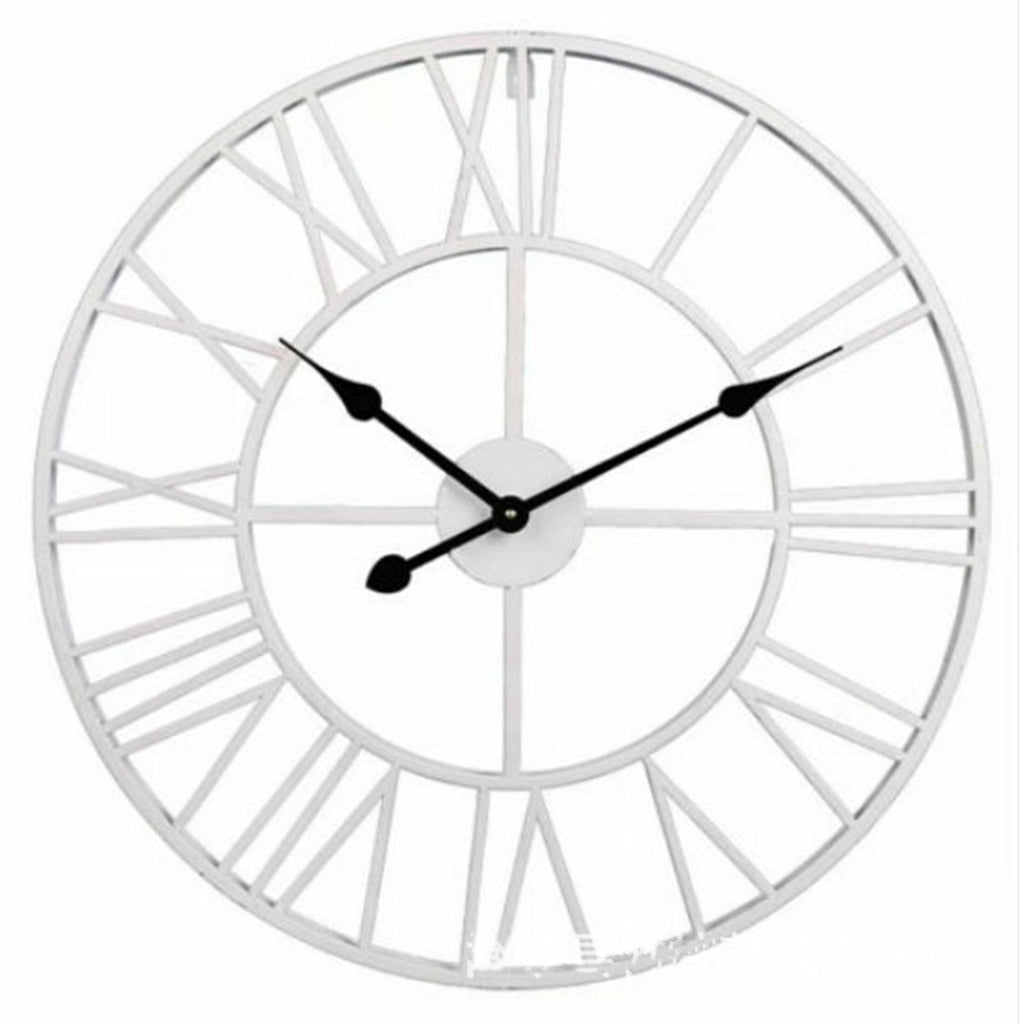 Simple Vintage Ornament Wall Clocks Round Wrought Iron Wall Clock