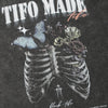 Dark Skull Skeleton Washed And Worn T-shirt Men