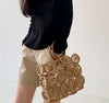 The New Circle Hollow Paper Rope Woven Bag Diagonal Straw