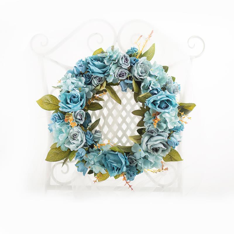 The rose flower wreath hanging wall flowers simulation round heart-shaped ornaments wedding wedding room decoration decoration wall Home Furnishing