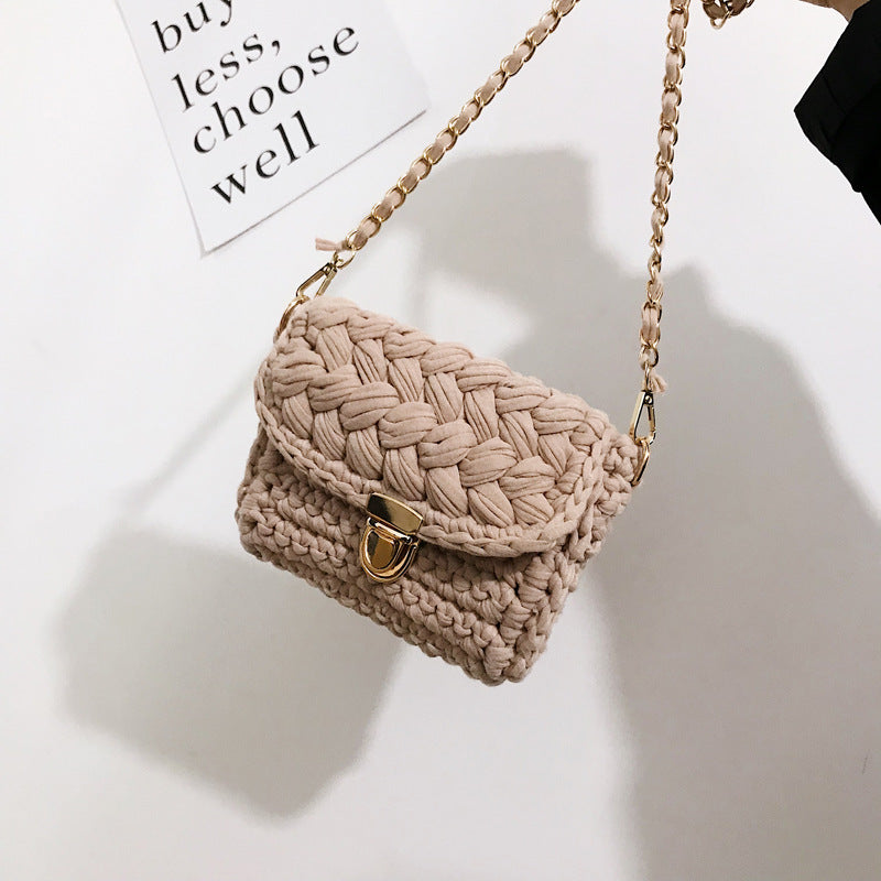 Hand-woven bag diy material bag