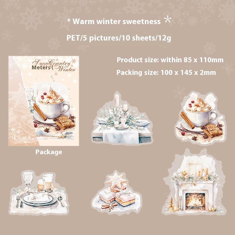 Winter Landscape Journal Decorative Source Material 10 Pieces 6 Models