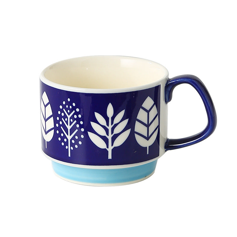 Ins Ceramic Ear Printed Coffee Cups Can Be Stacked