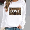 Women's Fashion Casual Round Neck Geometric Pattern Printed Sports Sweater