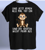 Fashion Suction Monkey Shirt Back Printing