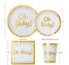 oh baby baby theme paper cup paper plate