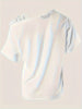 Ladies' printed one shoulder fashionable lace up T-shirt top